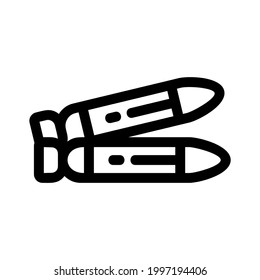 ammo icon or logo isolated sign symbol vector illustration - high quality black style vector icons
