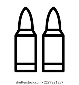 Ammo Vector Line Icon Design