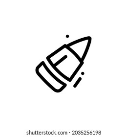 Ammo Weapon Vector Icon Logo Symbol für Grafikdesign und Web