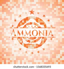 Ammonia abstract orange mosaic emblem