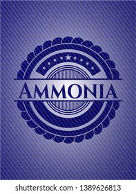 Ammonia badge with jean texture. Vector Illustration. Detailed.