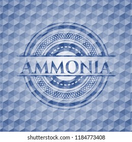 Ammonia Blue Polygonal Emblem.