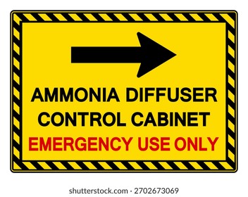Símbolo de armário de controle de difusor de amônia, Ilustração de vetor, Isolar no fundo branco, Etiqueta. EPS10