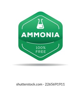 (Ammonia free) label sign, vector illustration. svg