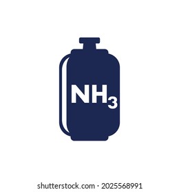 Ammonia, NH3 Gas Tank Icon