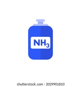 Ammonia, NH3 Gas Tank Vector Icon