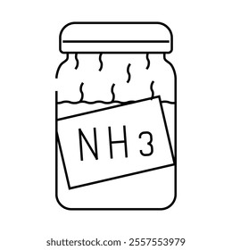 ammonia smell line icon vector. ammonia smell sign. isolated contour symbol black illustration