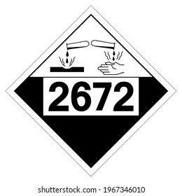 Ammonia Solutions UN2672 Symbol ,Vector Illustration, Isolate On White Background Label. EPS10