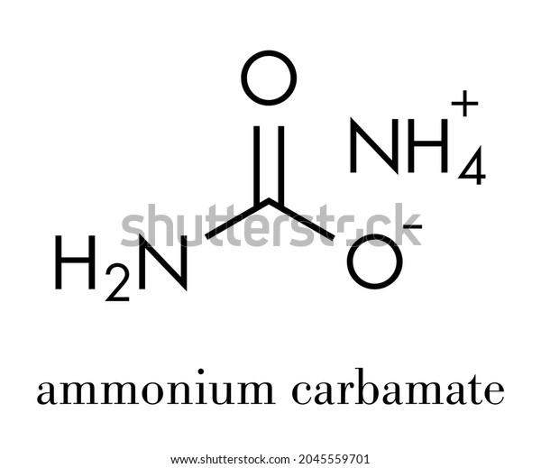 Ammonium Carbamate Chemical Structure Skeletal Formula Stock Vector ...