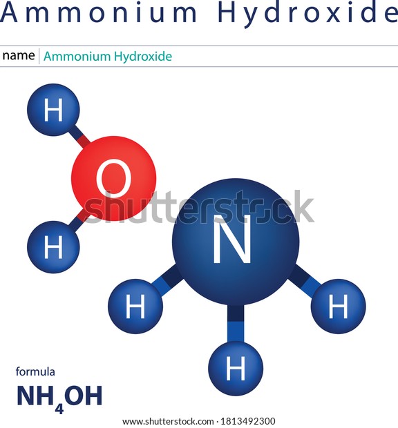 Ammonium Hydroxide Common Name Chemistry Stock Vector (Royalty Free ...