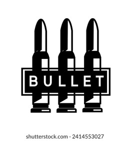 ammunition bullet logo vector illustrator design