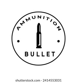 ammunition bullet logo vector illustrator design