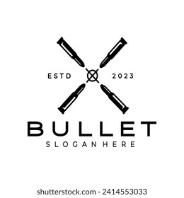 ammunition bullet logo vector illustrator design