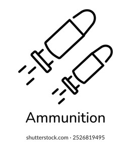 Ammunition icon in line style