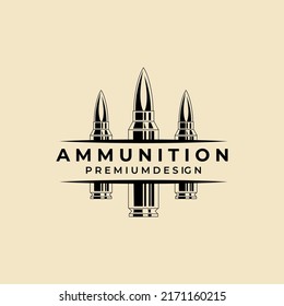 ammunition  icon logo vintage vector symbol illustration design