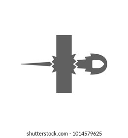 Ammunition icon in trendy flat style isolated on white background. Symbol for your web site design, logo, app, UI. Vector illustration, EPS