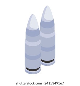 An ammunition, isometric vector icon