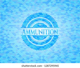 Ammunition light blue mosaic emblem