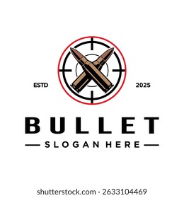 Logotipo de munição Ilustração Vetorial Design Vintage