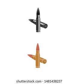 Ammunition. Weapon. Isolated vector illustration