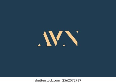 AMN abstract letter logo design. This logo is designed by three abstract letters.