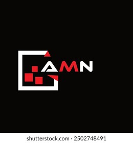  AMN creative minimalist letter logo.  AMN unique vector initials alphabet letter logo design
