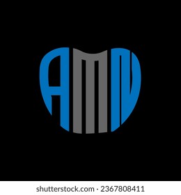 AMN letter logo creative design. AMN unique design.
