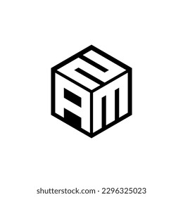 Diseño del logotipo de la letra AMN en la ilustración. Logo vector, diseños de caligrafía para logotipo, afiche, invitación, etc.