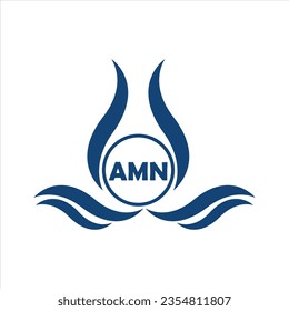 Diseño del logotipo de la carta AMN con fondo blanco en ilustrador, diseño del logotipo AMN Monograma para emprendedores y empresas.
