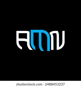 AMN logo design, AMN simple and modern logo. AMN luxurious alphabet design  