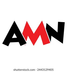 amn negative space logo design