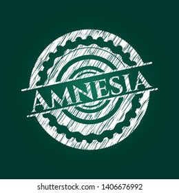 Amnesia on chalkboard. Vector Illustration. Detailed.