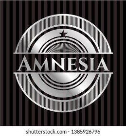 Amnesia silver emblem or badge. Vector Illustration. Mosaic.