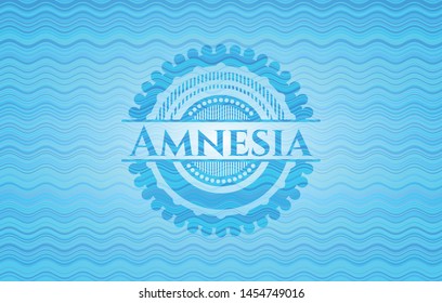 Amnesia water wave representation emblem background. Vector Illustration. Detailed.