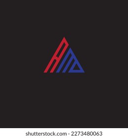 AMO AMD modern minimalist letter logo design