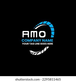 AMO letter logo creative design with vector graphic, AMO simple and modern logo.