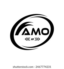 Diseño de logotipo de letra AMO. AMO Logotipo sencillo y moderno. Logo del monograma AMO. Diseño de logotipo de Vector de alfabeto Abstractas AMO.