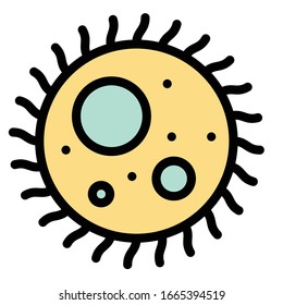 Amoeba or Amoeboid vector illustration, filled design icon