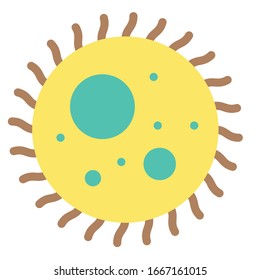Amoeba or Amoeboid vector illustration, flat design icon