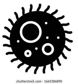 Amoeba or Amoeboid vector illustration, solid design icon