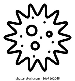 Icono de diseño de línea Amoeba o Bacteria vectorial