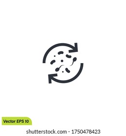 Amoeba-Zyklus-Symbol, Vektorgrafik eps10-Logo-Vorlage