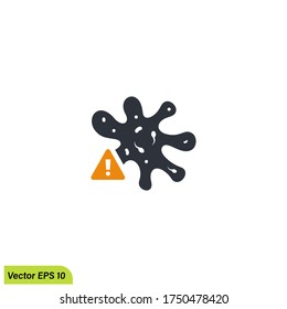 amoeba es un icono peligroso ilustración vector eps 10 plantilla de logotipo