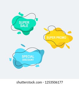 amoeba flat label design