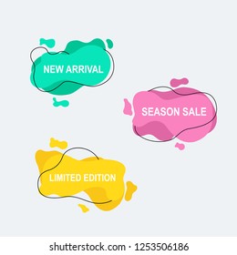 amoeba flat label design