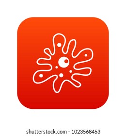 Amoeba icon digital red for any design isolated on white vector illustration