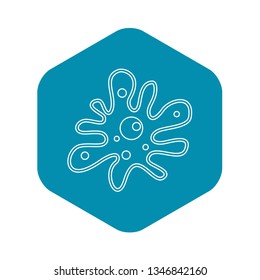 Amoeba icon. Outline illustration of amoeba vector icon for web