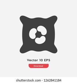 Amoeba icon vector. Bacteria symbol. Linear style sign for mobile concept and web design. Amoeba symbol illustration. Pixel vector graphics - Vector.
