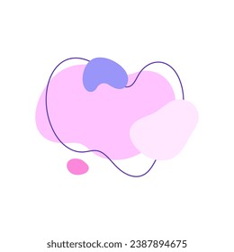 Amoeba, irregular blob shape vector illustration
