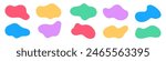 Amoeba, irregular colorful blob shape vector illustration set	